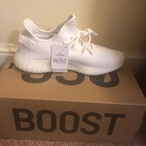 All White Yeezy 350 Boost